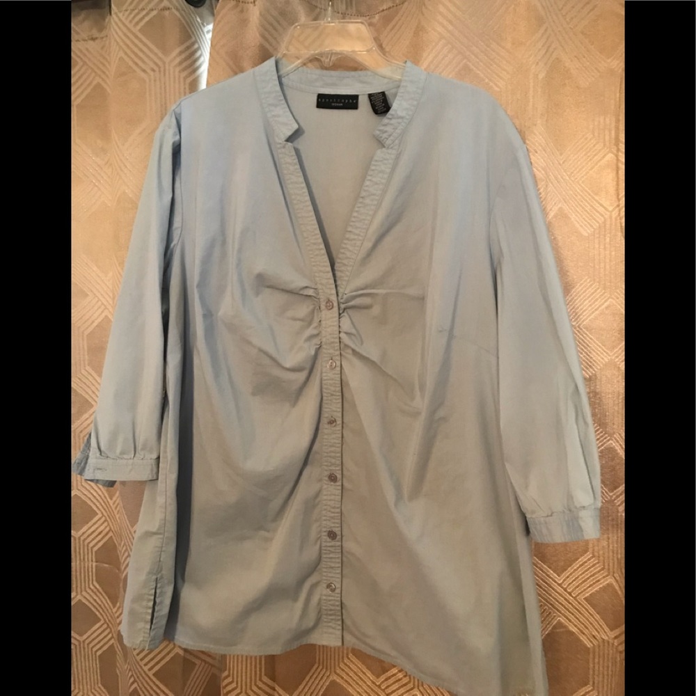 Woman’s 20w light blue dress blouse